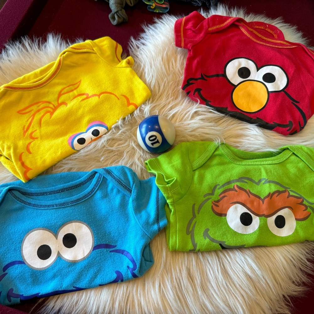 ‼️S O L D ‼️ Sesame Street Character Dog Sweaters - Set of 4